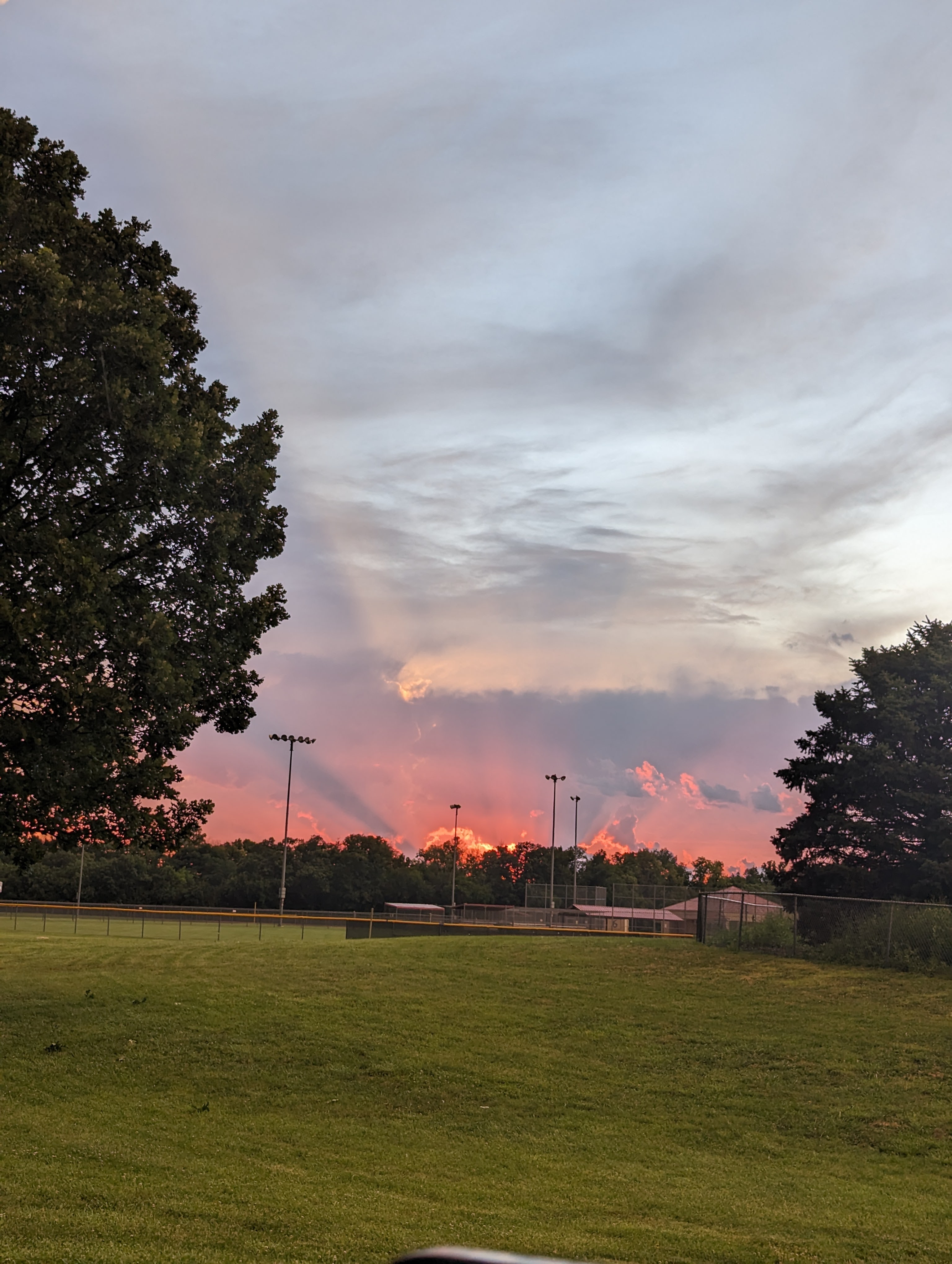 Sunset horizon over Kansas plains